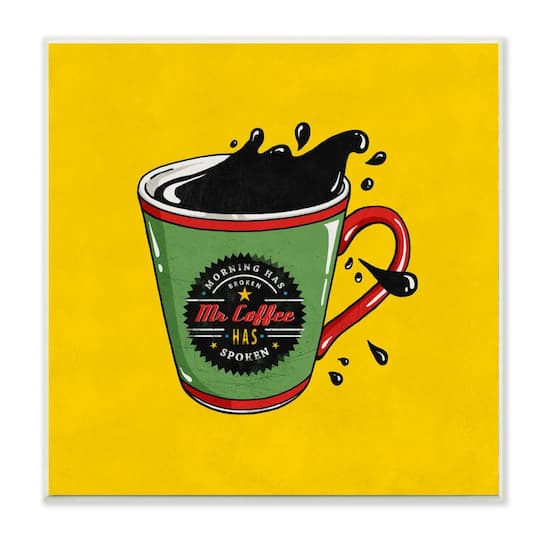 Stupell Industries Mr. Coffee Wooden Wall Plaque
